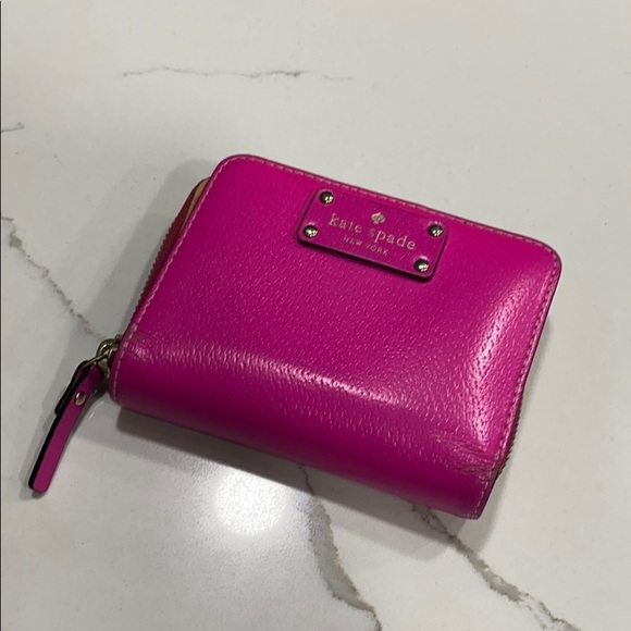 Kate Spade Neon Pink Folded Wallet